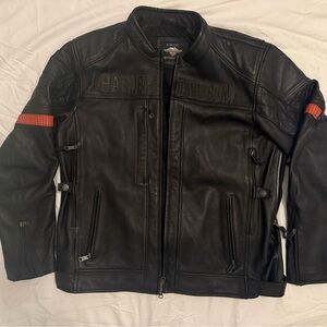 Harley-Davidson Men's Vanocker Waterproof H-D Triple Vent System Leather Jacket